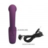 PRETTY LOVE BRYNNLEE VIBRADOR CON ESTIMULADOR ORAL RECARGABLE 10 VIBRACIONES Y 5 FUNCIONES DE LAMIDO MORADO