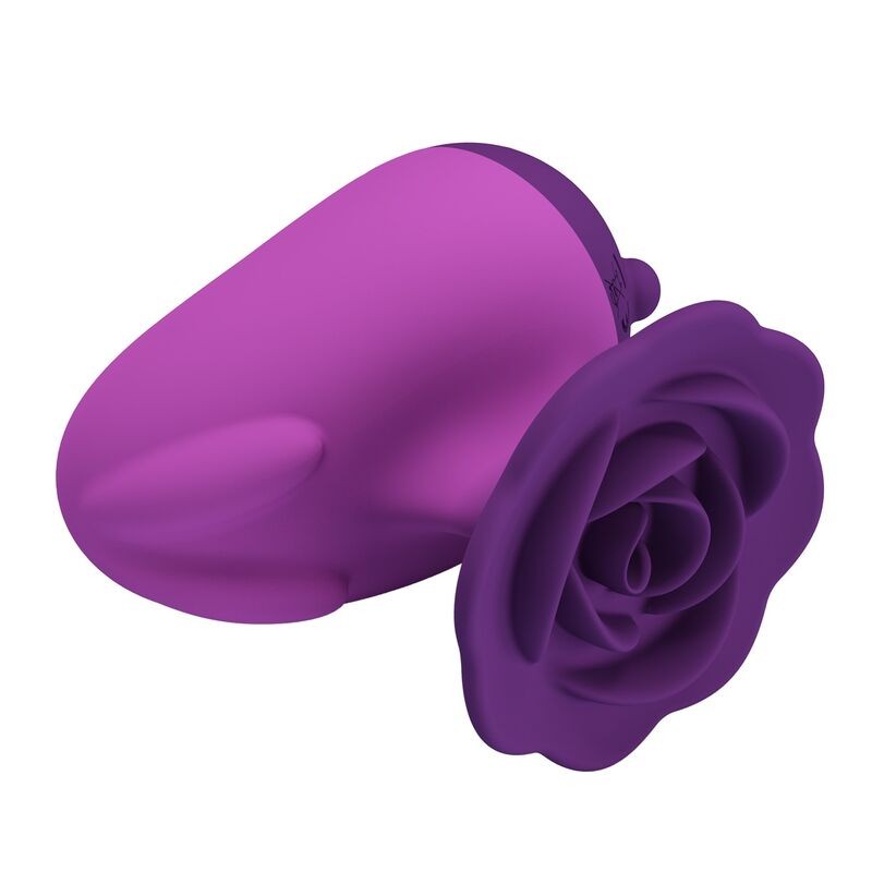 PRETTY LOVE ESTIMULADOR DE CLiTORIS 7 MODOS RECARGABLE FORMA ROSA MORADA