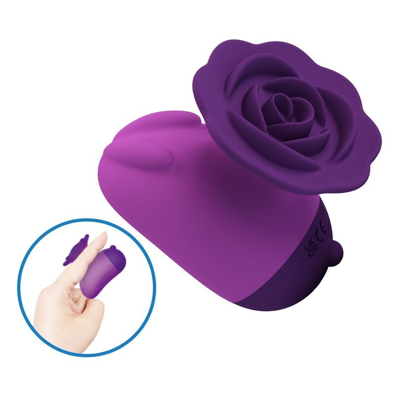 PRETTY LOVE ESTIMULADOR DE CLiTORIS 7 MODOS RECARGABLE FORMA ROSA MORADA