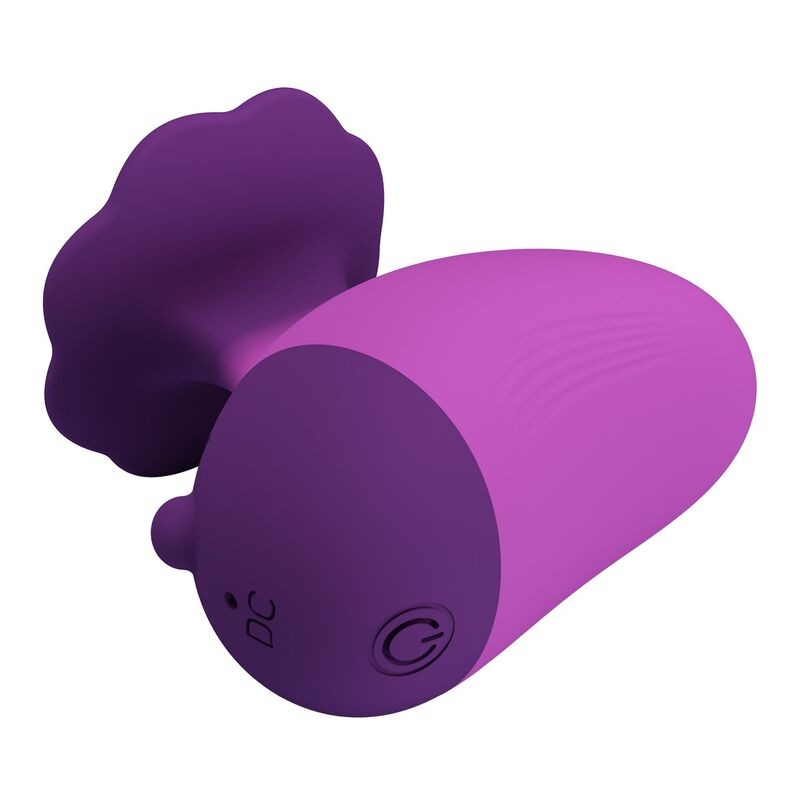 PRETTY LOVE ESTIMULADOR DE CLiTORIS 7 MODOS RECARGABLE FORMA ROSA MORADA