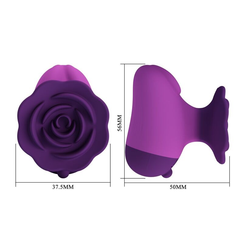 PRETTY LOVE ESTIMULADOR DE CLiTORIS 7 MODOS RECARGABLE FORMA ROSA MORADA