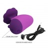 PRETTY LOVE ESTIMULADOR DE CLiTORIS 7 MODOS RECARGABLE FORMA ROSA MORADA