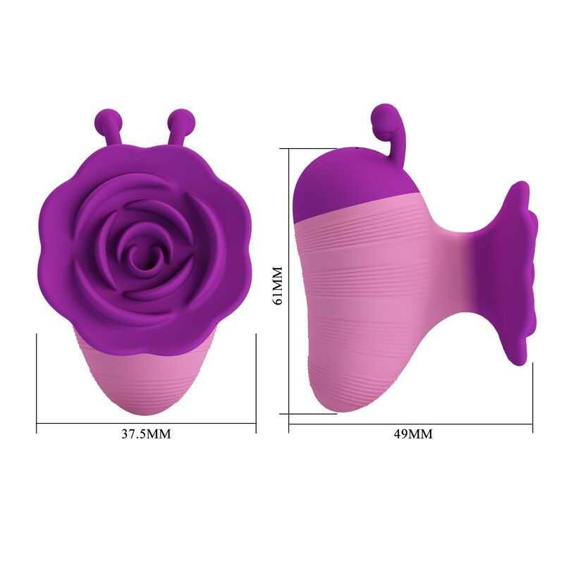 PRETTY LOVE LITTLE BEE ESTIMULADOR DE CLiTORIS 7 MODOS RECARGABLE MORADO ROSA