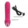 PRETTY LOVE DUDEN VIBRADOR DE SILICONA RECARGABLE 12 MODOS DE VIBRACIoN Y 3 MODOS DE BALANCEO ROSA