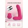 PRETTY LOVE DUDEN VIBRADOR DE SILICONA RECARGABLE 12 MODOS DE VIBRACIoN Y 3 MODOS DE BALANCEO ROSA