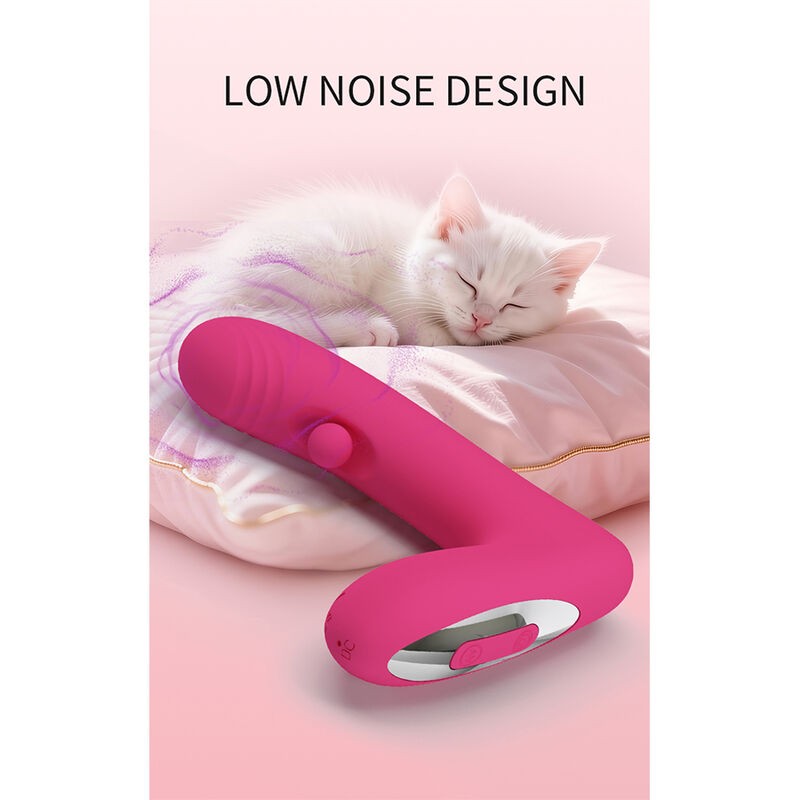 PRETTY LOVE DUDEN VIBRADOR DE SILICONA RECARGABLE 12 MODOS DE VIBRACIoN Y 3 MODOS DE BALANCEO ROSA