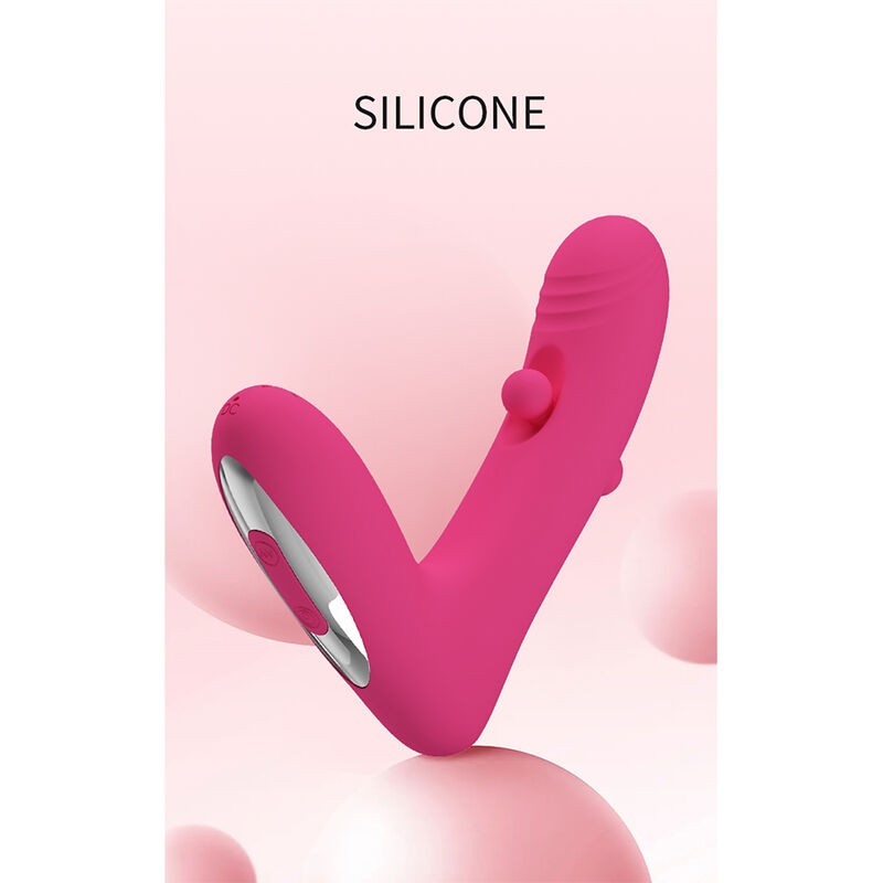 PRETTY LOVE DUDEN VIBRADOR DE SILICONA RECARGABLE 12 MODOS DE VIBRACIoN Y 3 MODOS DE BALANCEO ROSA