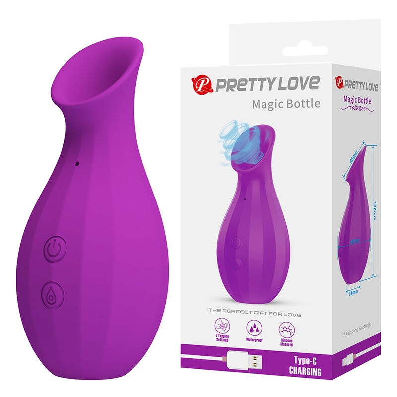 PRETTY LOVE MAGIC BOTTLE SUCCIONADOR DE CLiTORIS RECARGABLE MORADO