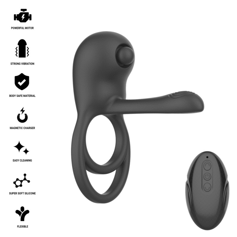 INTENSE SPIKE ANILLO VIBRADOR PARA PENE CON CONTROL REMOTO