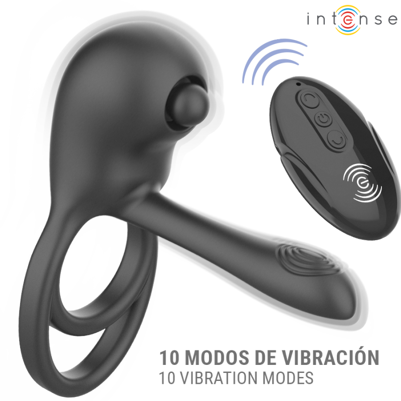INTENSE SPIKE ANILLO VIBRADOR PARA PENE CON CONTROL REMOTO