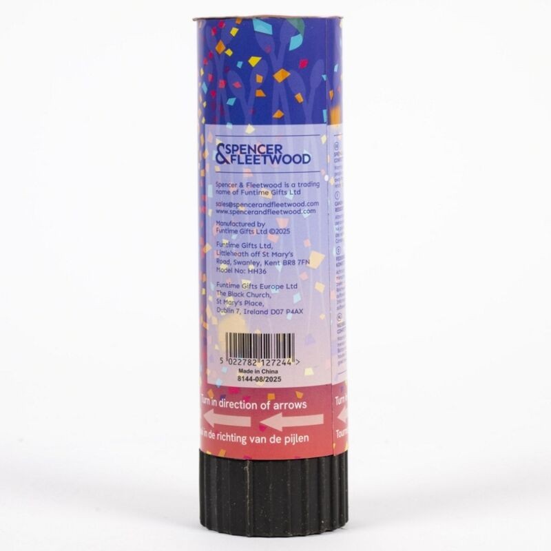 SPENCER FLEETWOOD CANoN DE CONFETI EN FORMA DE ESPERMATOZOIDES 15 CM 1 UNIDAD