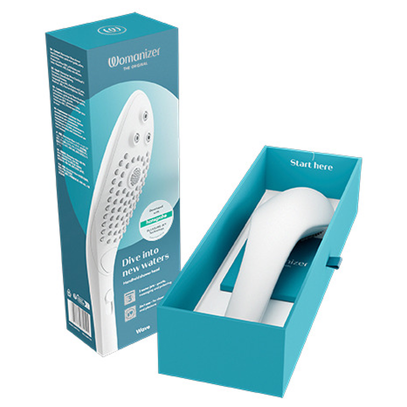 WOMANIZER WAVE CABEZAL DE DUCHA ESTIMULADOR DE CLITORiS BLANCO