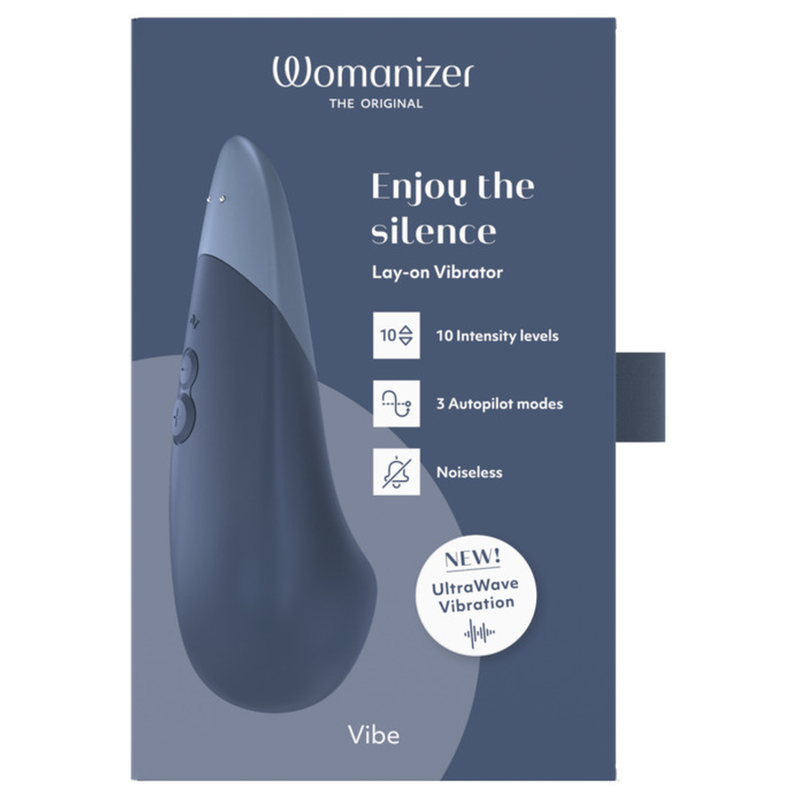 WOMANIZER VIBE VIBRADOR LAY ON SILENCIOSO AZUL OSCURO