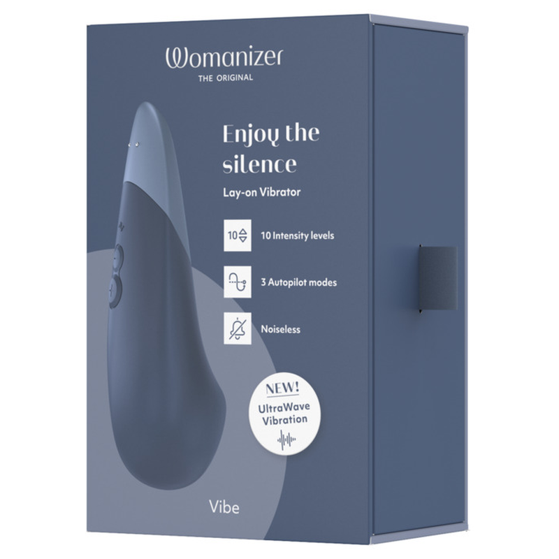 WOMANIZER VIBE VIBRADOR LAY ON SILENCIOSO AZUL OSCURO