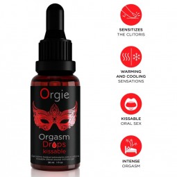 ORGIE ORGASM DROPS KISSABLE GOTAS ESTIMULANTES BESABLES PARA CLiTORIS 30 ML