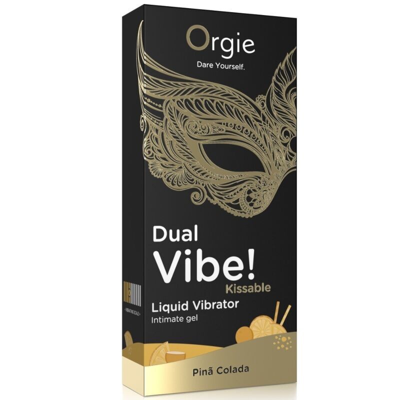 ORGIE DUAL VIBE PINA COLADA GEL iNTIMO BESABLE EFECTO VIBRANTE 15 ML