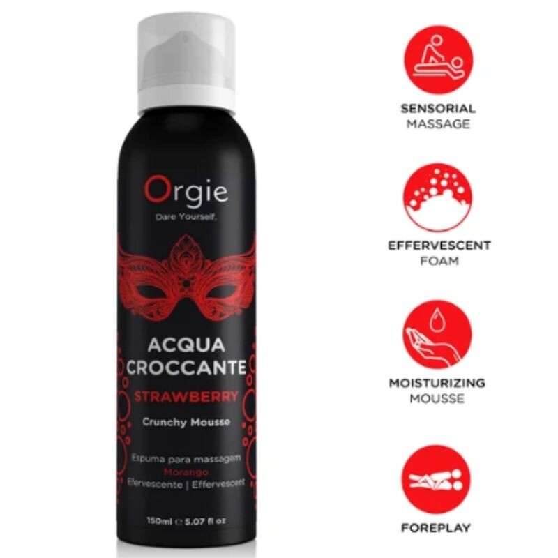 ORGIE ACQUA CROCCANTE ESPUMA CRUJIENTE FRESA PARA MASAJE 150 ML