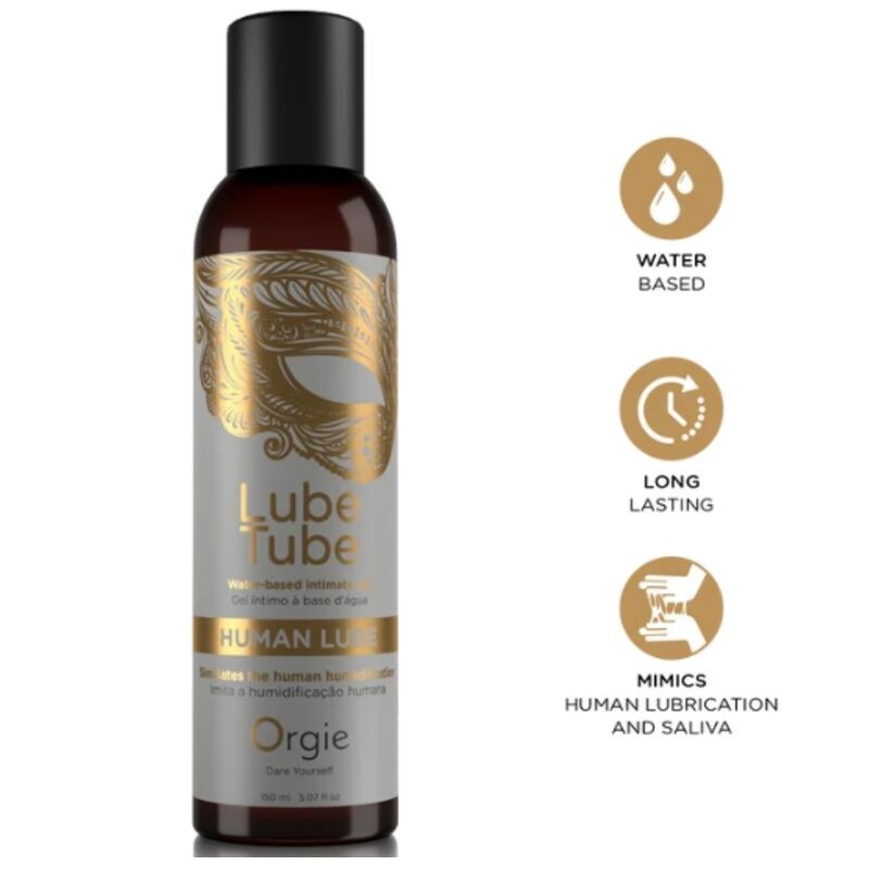 ORGIE LUBE TUBE HUMAN LUBE GEL iNTIMO BASE AGUA EFECTO NATURAL 150 ML