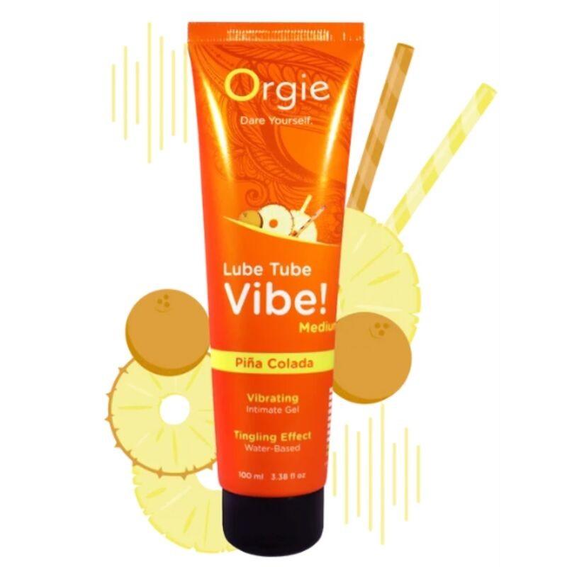 ORGIE LUBE TUBE VIBE PINA COLADA GEL iNTIMO BESABLE EFECTO HORMIGUEO MEDIO 100 ML
