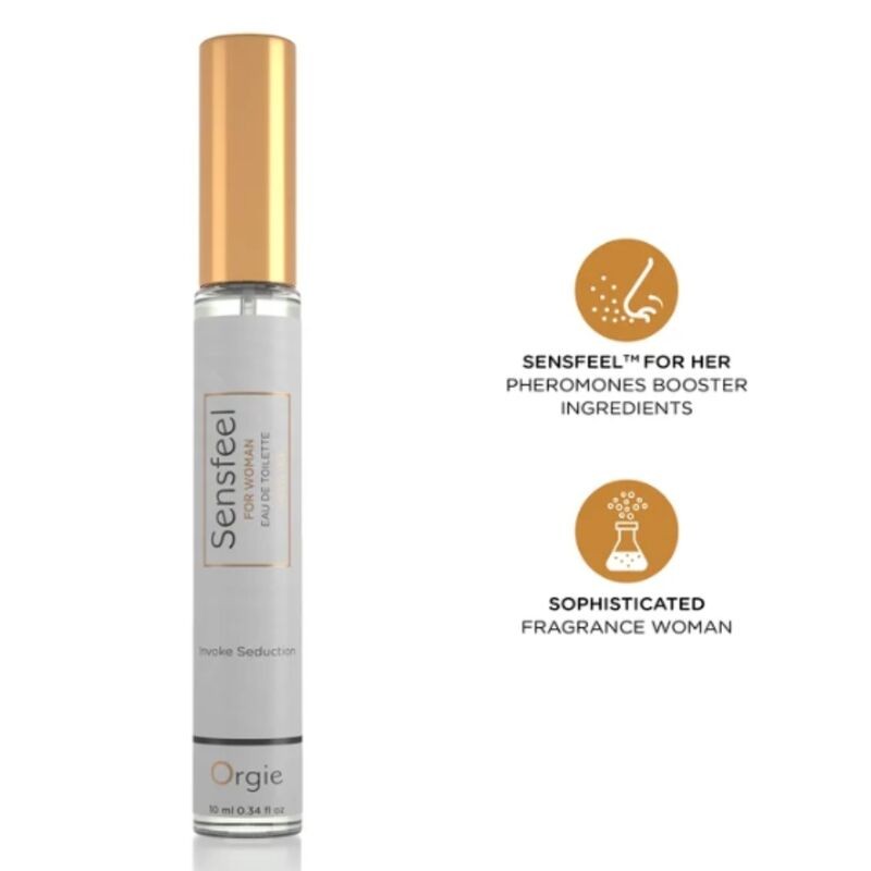 ORGIE SENSFEEL EAU DE TOILETTE CON POTENCIADOR DE FEROMONAS TAMANO VIAJE PARA MUJER 10 ML