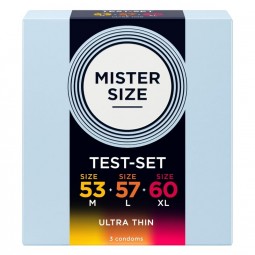 MISTER SIZE PACK MUESTRA PRESERVATIVOS TALLA 53 57 60 MM 3 UNIDADES