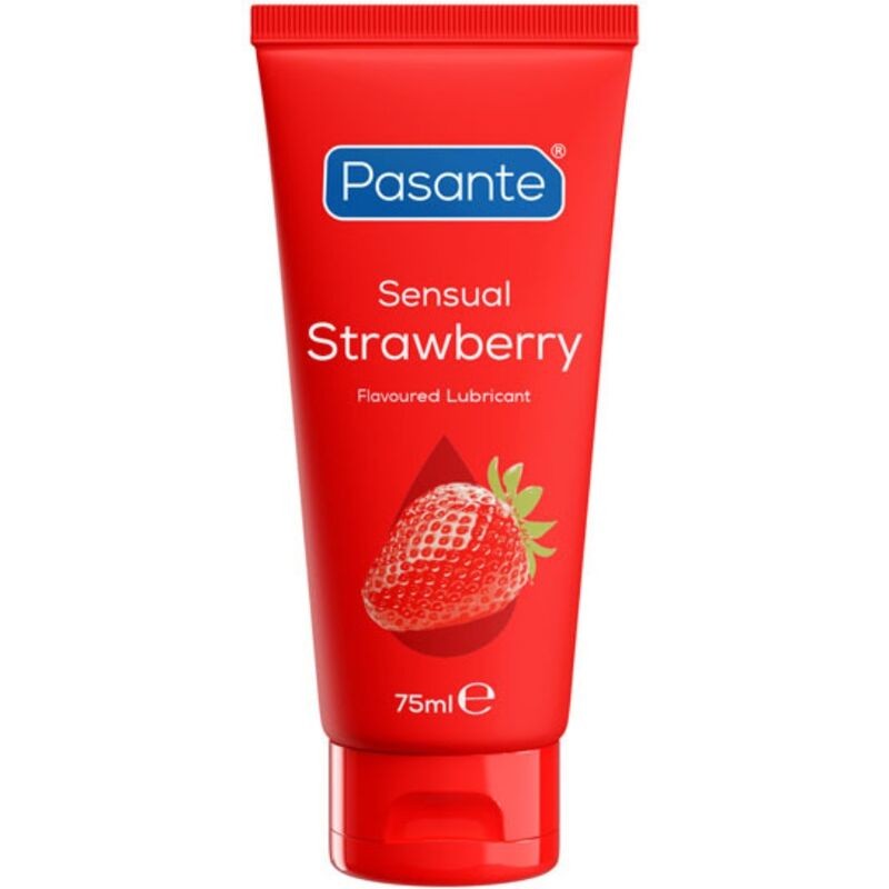 PASANTE SENSUAL STRAWBERRY LUBRICANTE iNTIMO BASE AGUA SABOR FRESA 75 ML