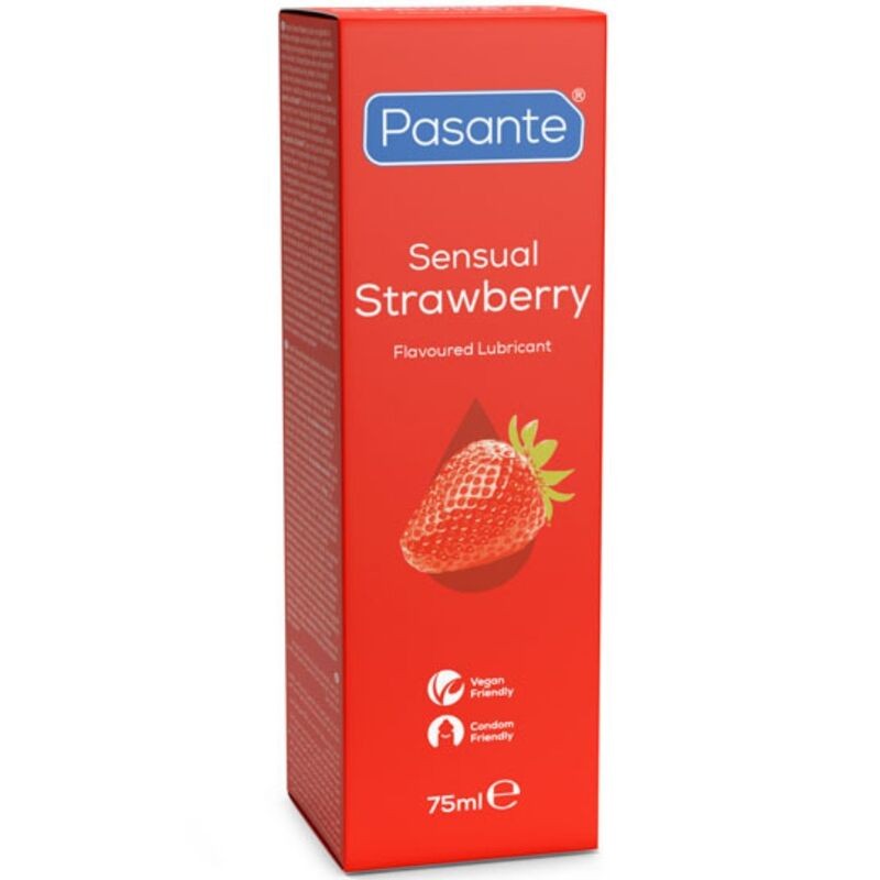 PASANTE SENSUAL STRAWBERRY LUBRICANTE iNTIMO BASE AGUA SABOR FRESA 75 ML