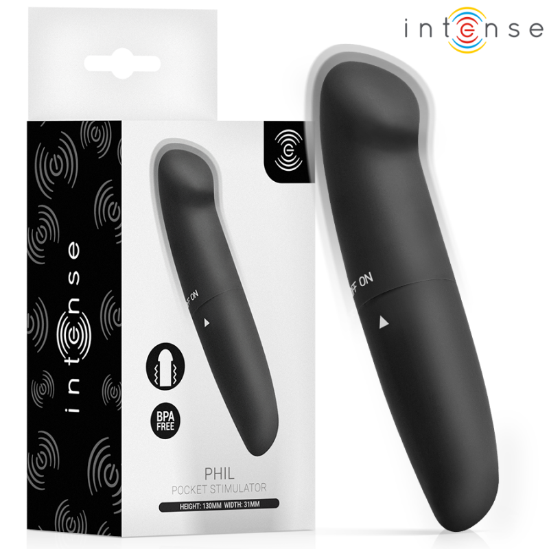 INTENSE PHIL VIBRADOR PUNTO G NEGRO 13 CM