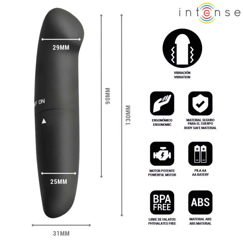 INTENSE PHIL VIBRADOR PUNTO G NEGRO 13 CM