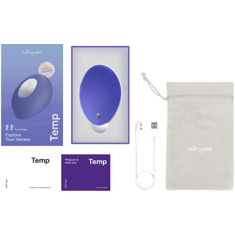 WE VIBE TEMP VIBRADOR CON FUNCIoN DE CALOR Y FRiO AZUL LAVANDA