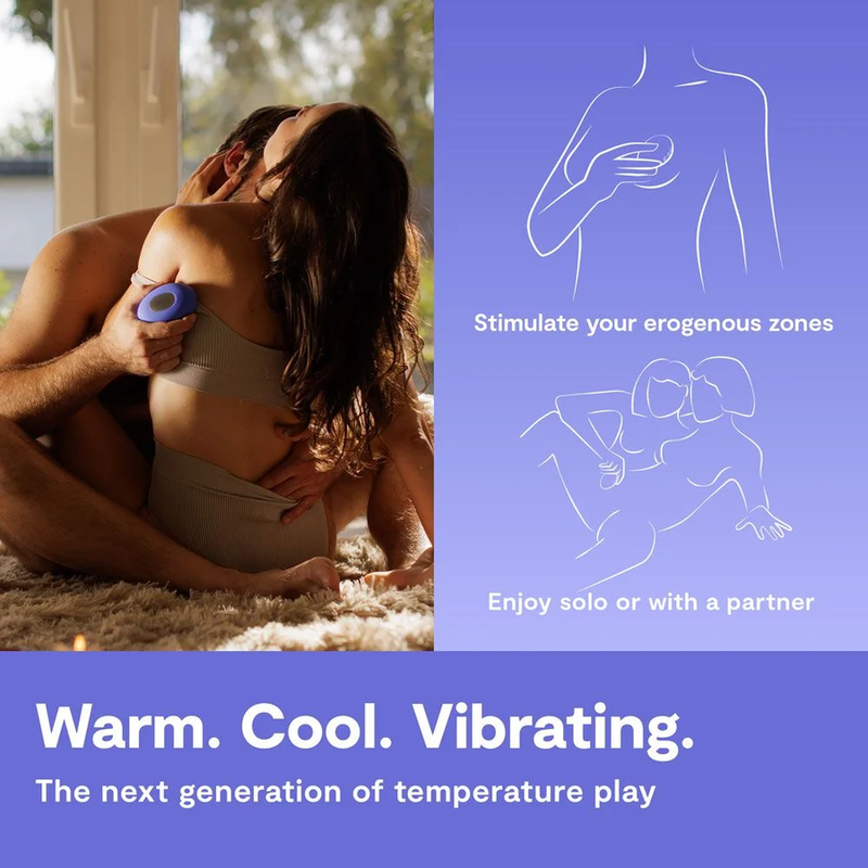 WE VIBE TEMP VIBRADOR CON FUNCIoN DE CALOR Y FRiO AZUL LAVANDA