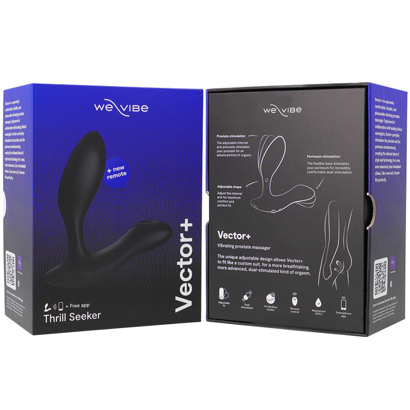 WE VIBE VECTOR MASAJEADOR DE PRoSTATA NEGRO CONTROL REMOTO