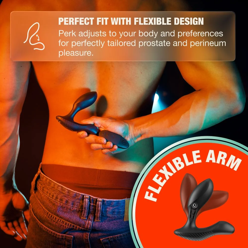 ARCWAVE PERK MASAJEADOR PROSTaTICO VIBRADOR CON DOBLE MOTOR Y CONTROL REMOTO NEGRO