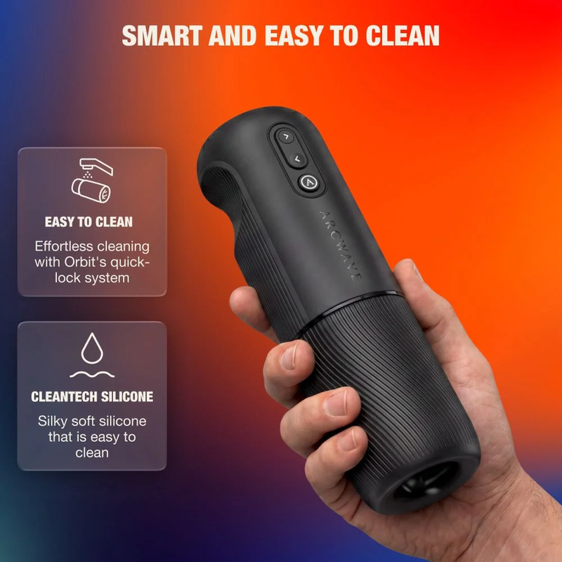 ARCWAVE ORBIT MASTURBADOR MASCULINO GIRATORIO 360 CON CONTROL MEDIANTE APLICACIoN NEGRO