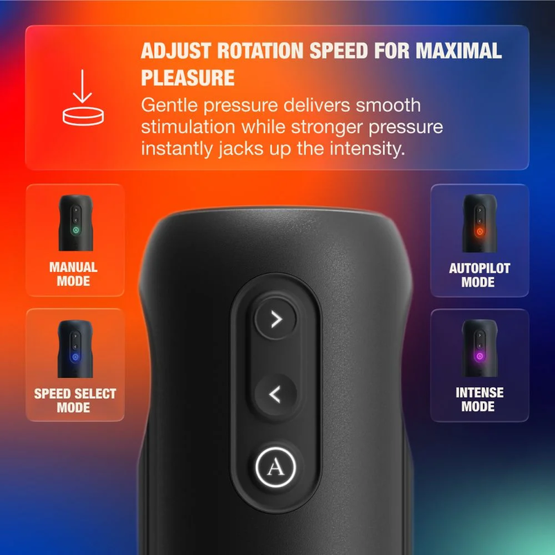 ARCWAVE ORBIT MASTURBADOR MASCULINO GIRATORIO 360 CON CONTROL MEDIANTE APLICACIoN NEGRO