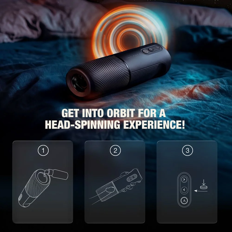 ARCWAVE ORBIT MASTURBADOR MASCULINO GIRATORIO 360 CON CONTROL MEDIANTE APLICACIoN NEGRO