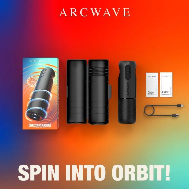 ARCWAVE ORBIT MASTURBADOR MASCULINO GIRATORIO 360 CON CONTROL MEDIANTE APLICACIoN NEGRO