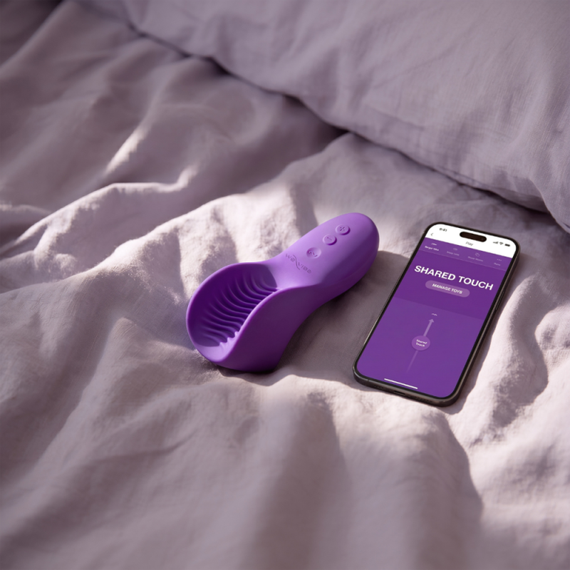 WE VIBE SHARED TOUCH VIBRADOR PARA PAREJAS DE DOBLE CARA PuRPURA