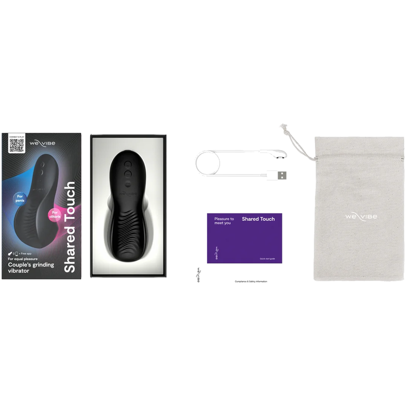 WE VIBE SHARED TOUCH VIBRADOR PARA PAREJAS DE DOBLE CARA NEGRO