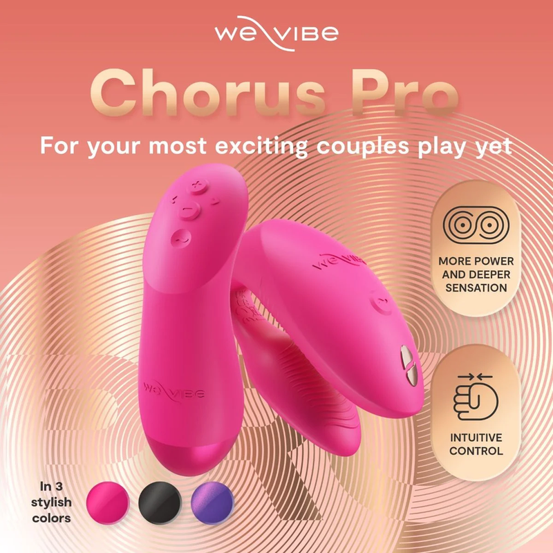 WE VIBE CHORUS PRO VIBRADOR PREMIUM PARA PAREJAS ROSA ELeCTRICO