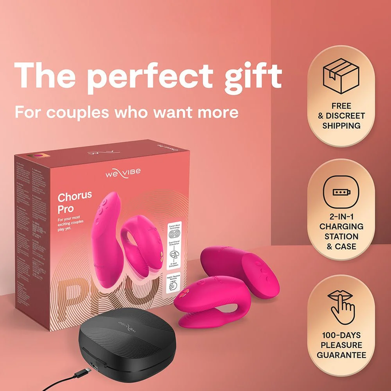 WE VIBE CHORUS PRO VIBRADOR PREMIUM PARA PAREJAS ROSA ELeCTRICO
