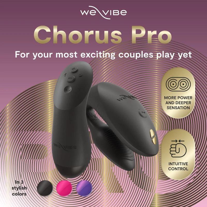 WE VIBE CHORUS PRO VIBRADOR PREMIUM PARA PAREJAS NEGRO SATINADO