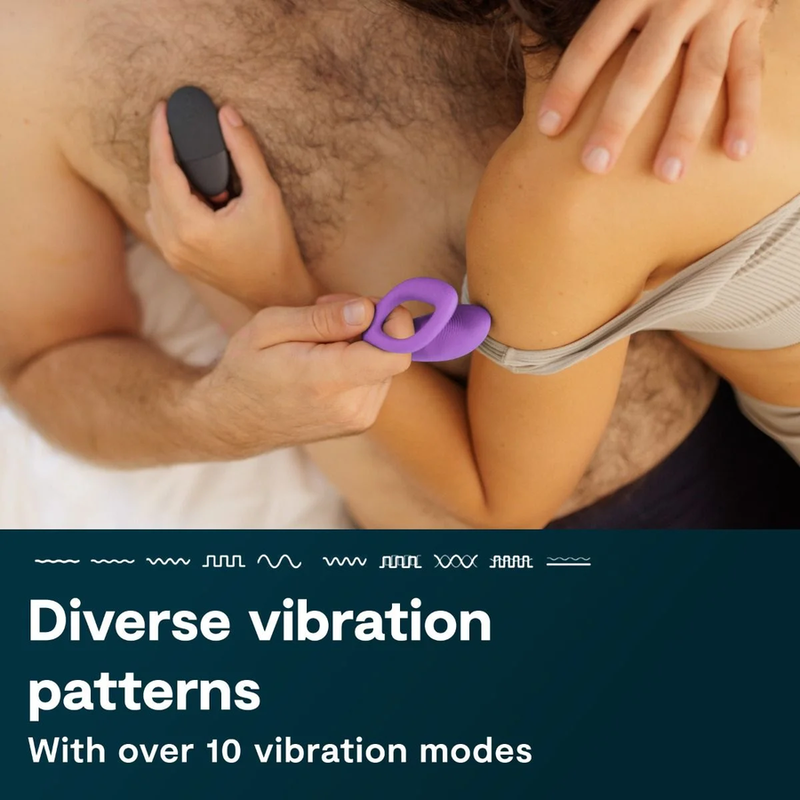 WE VIBE SYNC O VIBRADOR PARA PAREJAS CON ESTIMULACIoN ENVOLVENTE PuRPURA CLARO
