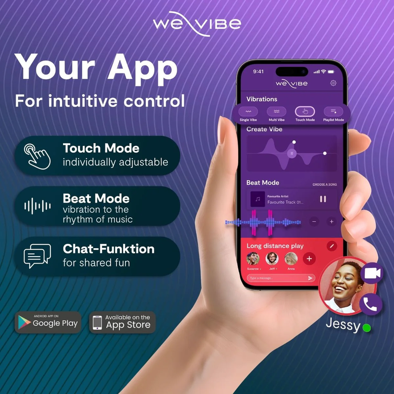 WE VIBE SYNC O VIBRADOR PARA PAREJAS CON ESTIMULACIoN ENVOLVENTE PuRPURA CLARO