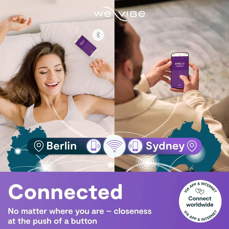 WE VIBE SYNC 2 VIBRADOR AJUSTABLE PARA PAREJAS VERDE TERCIOPELO