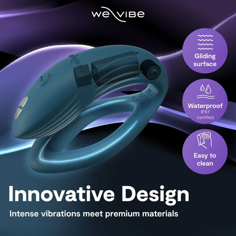 WE VIBE SYNC 2 VIBRADOR AJUSTABLE PARA PAREJAS VERDE TERCIOPELO