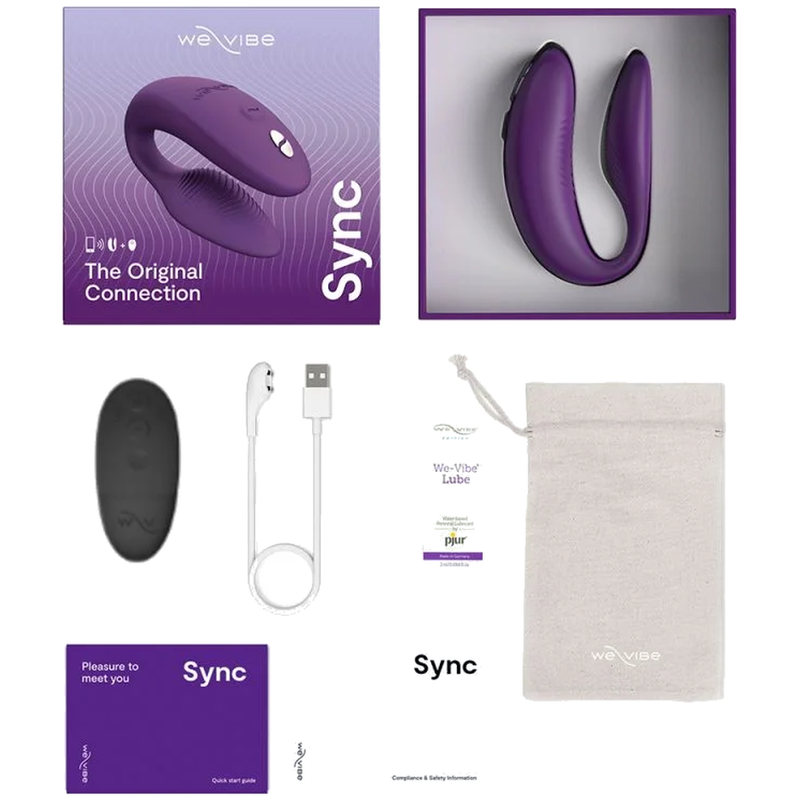 WE VIBE SYNC 2 VIBRADOR AJUSTABLE PARA PAREJAS PuRPURA