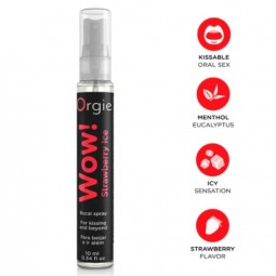 ORGIE WOW STRAWBERRY ICE SPRAY BUCAL BESABLE EFECTO FRiO 10 ML