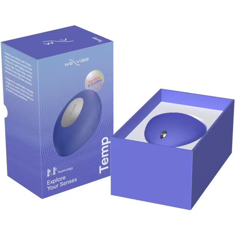 WE VIBE TEMP VIBRADOR CON FUNCIoN DE CALOR Y FRiO AZUL LAVANDA