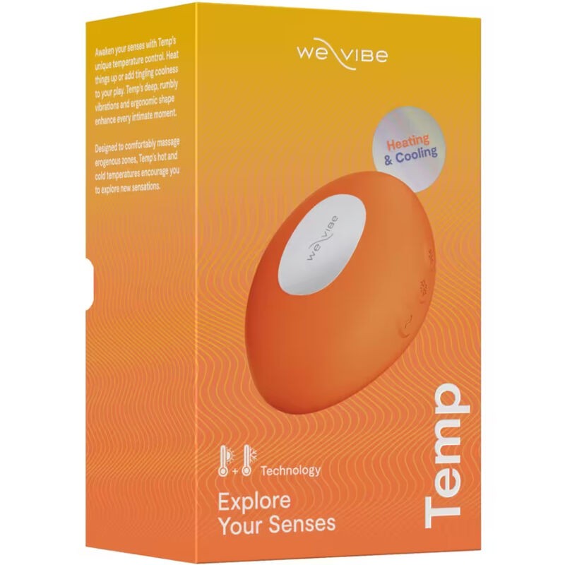 WE VIBE TEMP VIBRADOR CON FUNCIoN DE CALOR Y FRiO MANDARINA